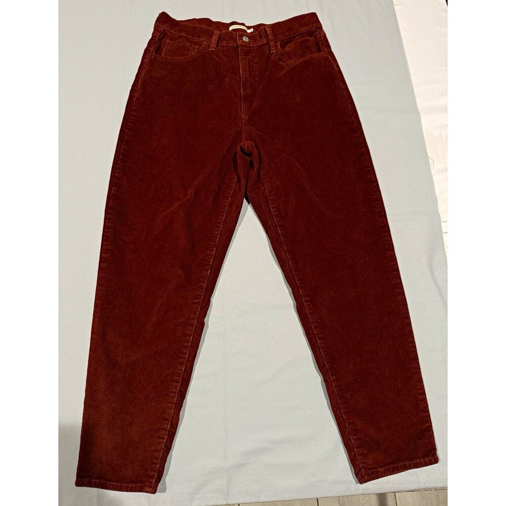 Levi's 550 Women's Burgandy Corduroy Jeans 32 Regular Fit Straight Leg 5-Pocket
